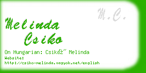 melinda csiko business card